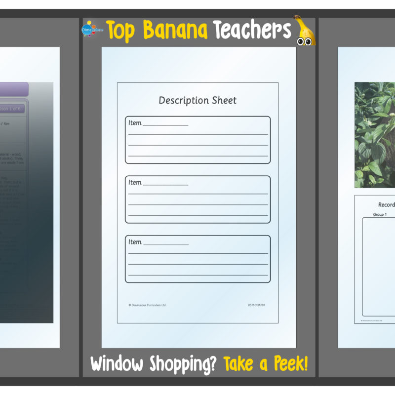 Material Match - Top Banana Teachers Resources : Top Banana Teachers ...